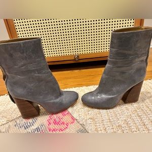 Zara Gray leather Booties